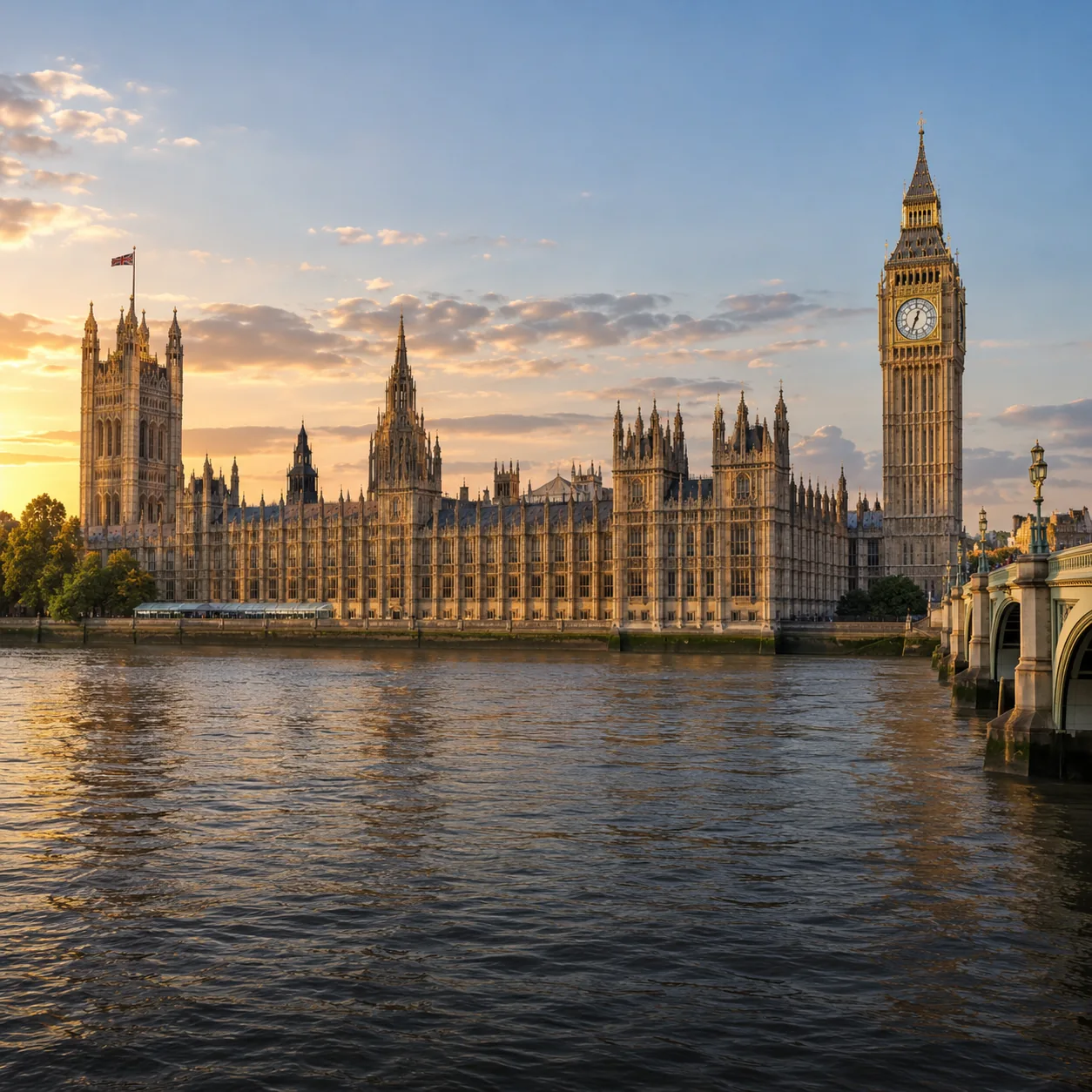 London landmarks by the River Thames